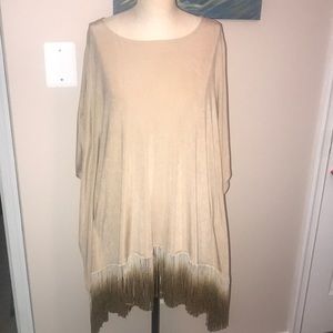 NWOT Beautiful Chico’s Fringe Poncho